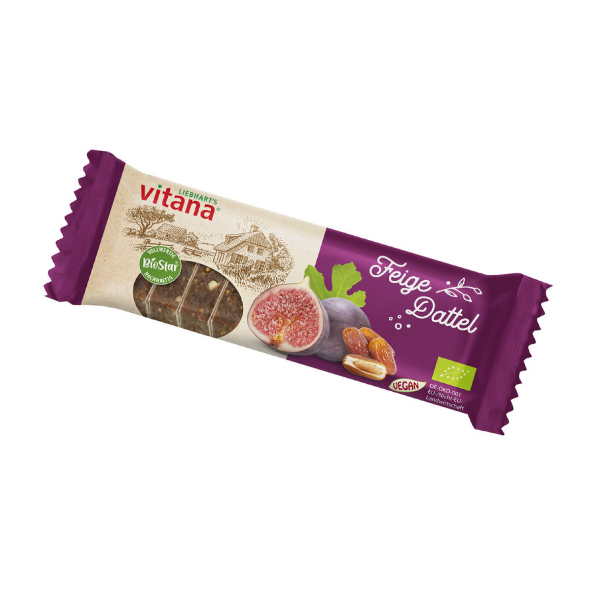 Fruchtschnitten Feige-Dattel von Vitana | Bio, vegan, lak...