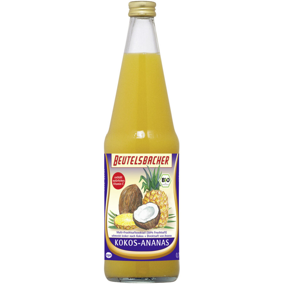 Kokos-Ananas Multi-Fruchtcocktail von Beutelsbacher | Bio...