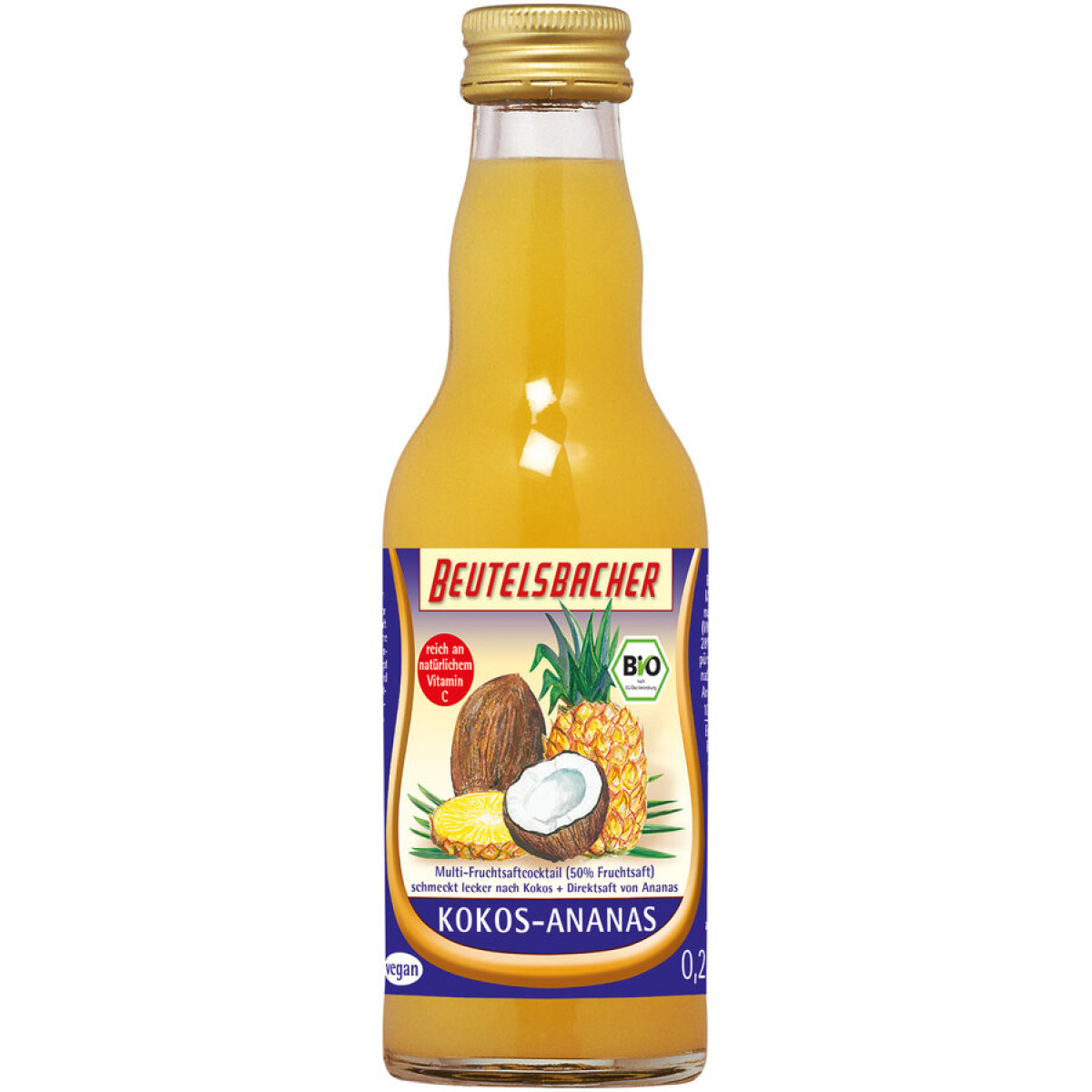 Kokos-Ananas Multi-Fruchtcocktail von Beutelsbacher | Bio...