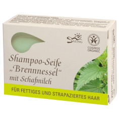 Shampoo-Seife Brennnessel Schafmilc von Saling | Bio | Sh...