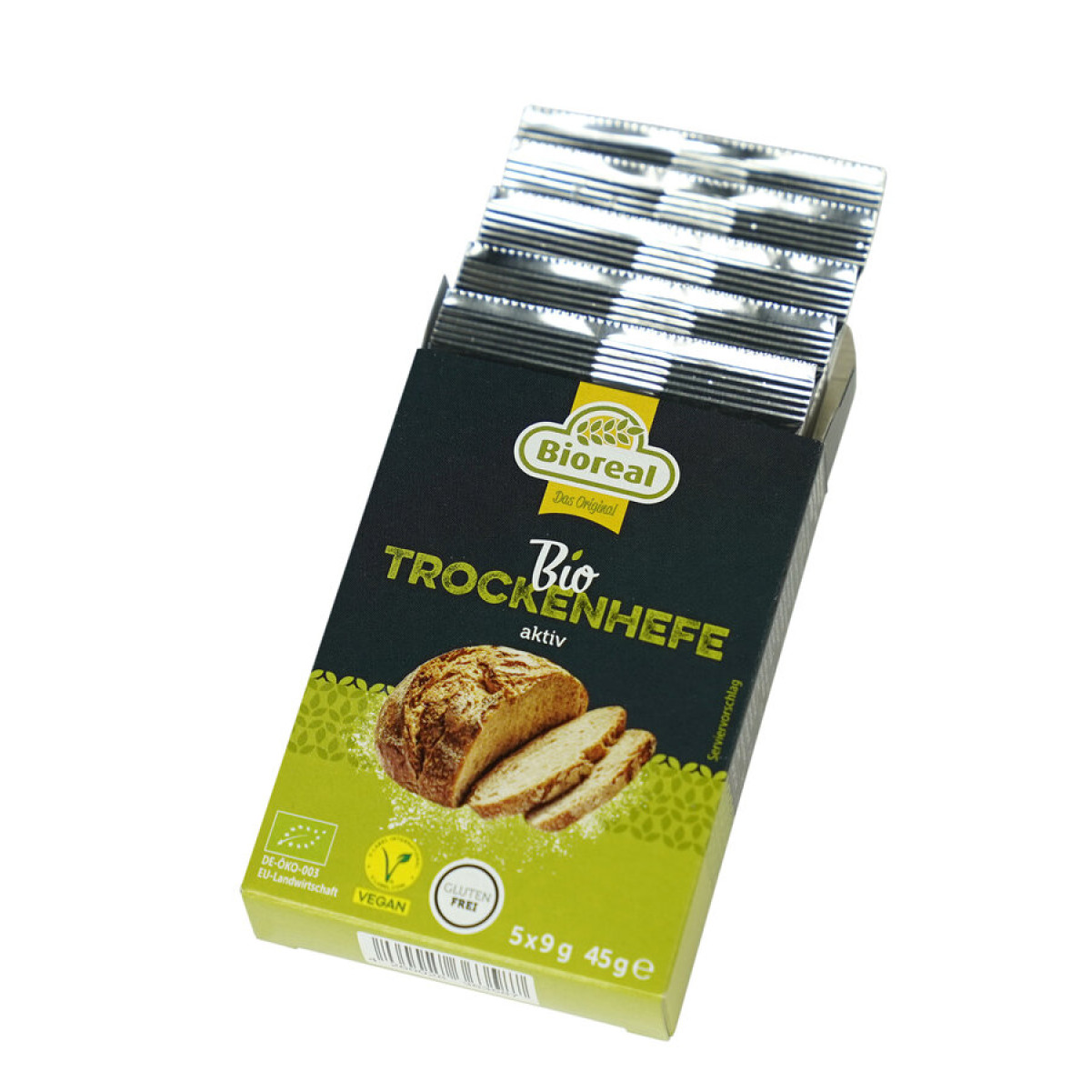 Aktive Trockenhefe Bioreal 5 x 9 g von BioReal | Bio, veg...