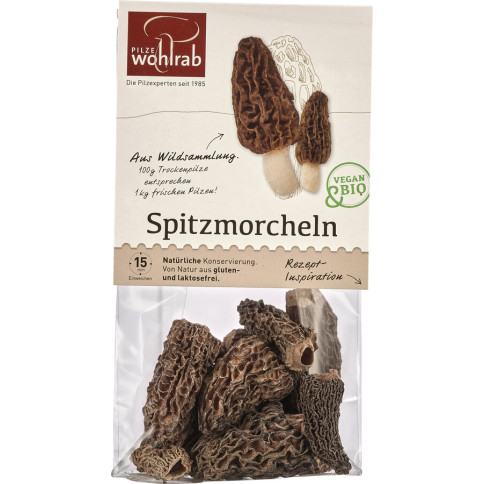 Spitzmorcheln getrocknet Wohlrab von Pilze Wohlrab | Bio...