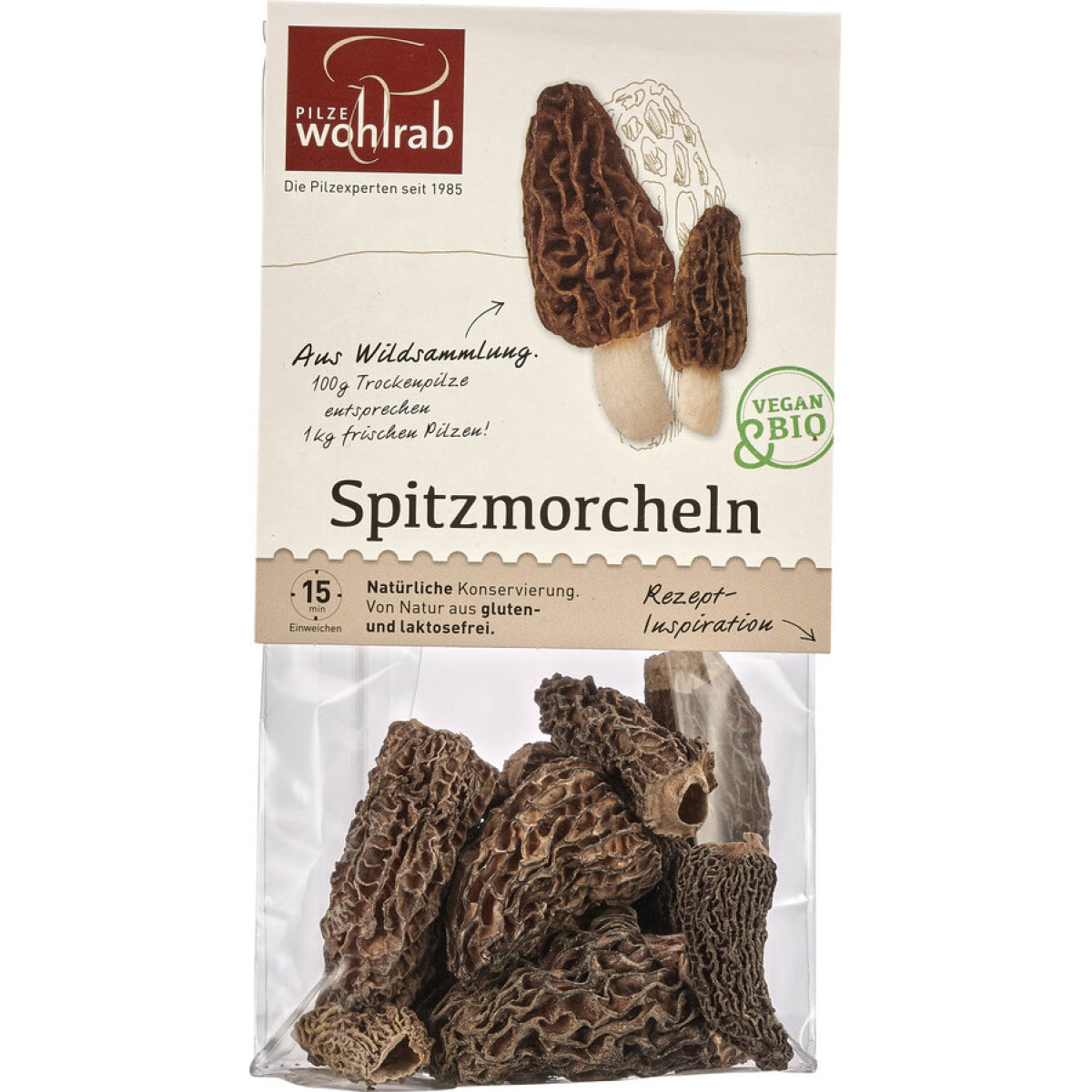Spitzmorcheln getrocknet Wohlrab von Pilze Wohlrab | Bio...