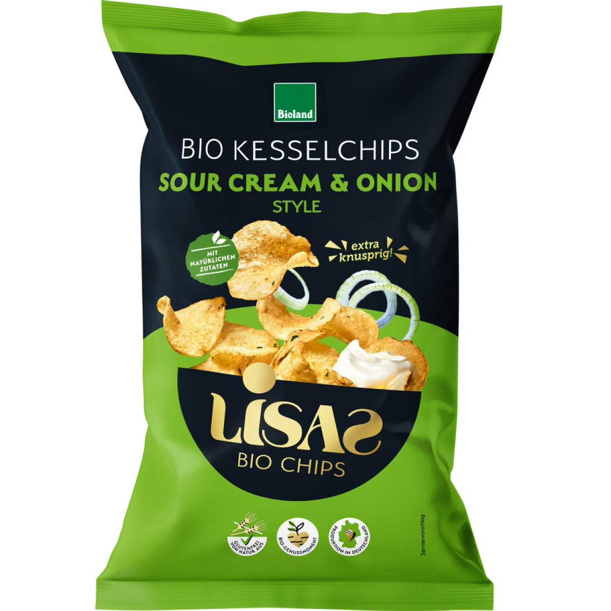 Kesselchips Sauerrahm Zwiebel Lisas von Lisas Chips | Bio...