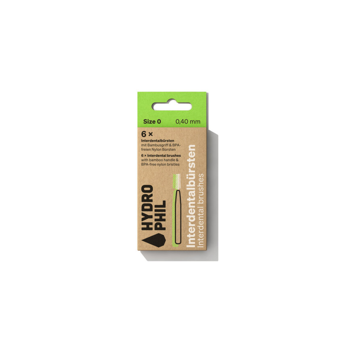 Interdental Bürste 0,40mm x 6 Stk H von Hydrophil | vegan...