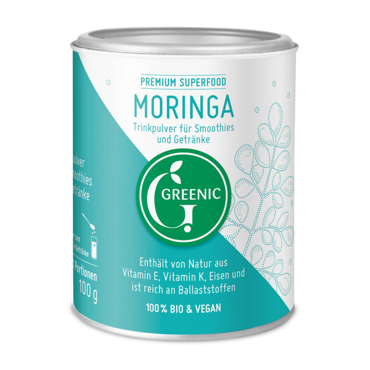 Moringa Pulver Greenic von Greenic | Bio, vegan, laktosef...