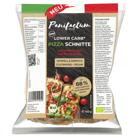 Pizza Schnitte Lowcarb Panifactum von Panifactum | Bio, v...