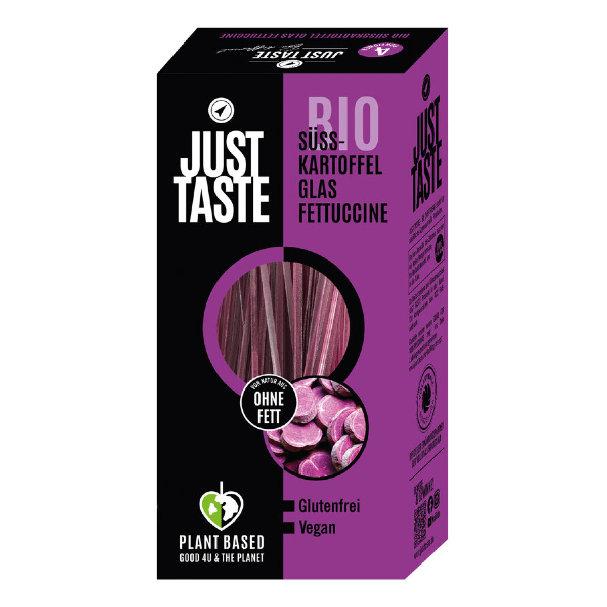 Lila Süsskartoffel Glas Fettuccine von Just Taste | Bio...