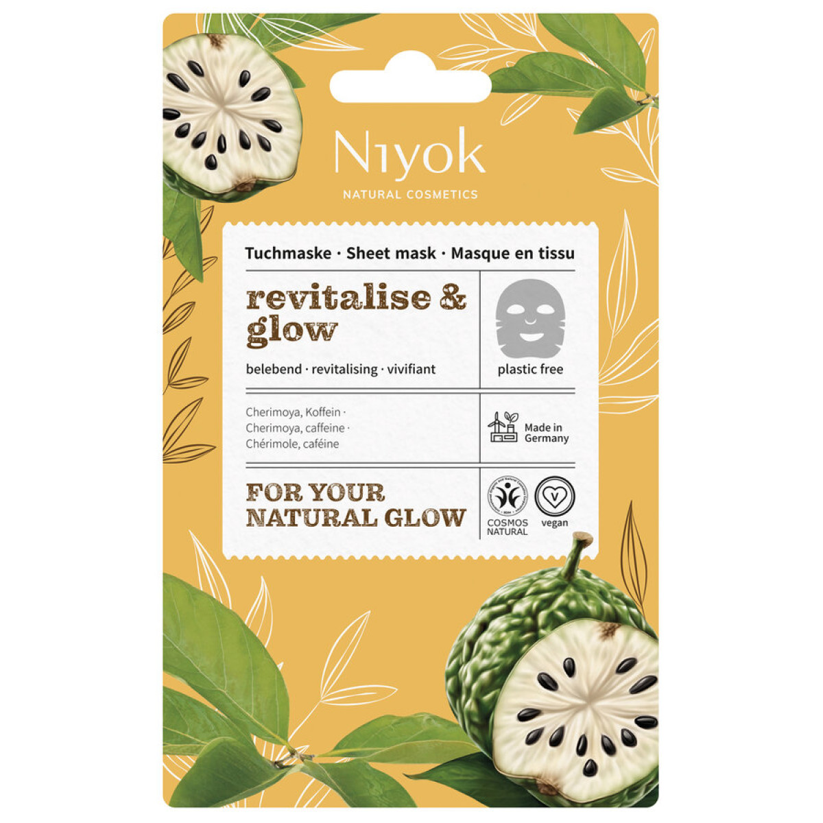 Belebende Tuchmaske Niyok von Niyok | Bio, vegan | Tagesc...