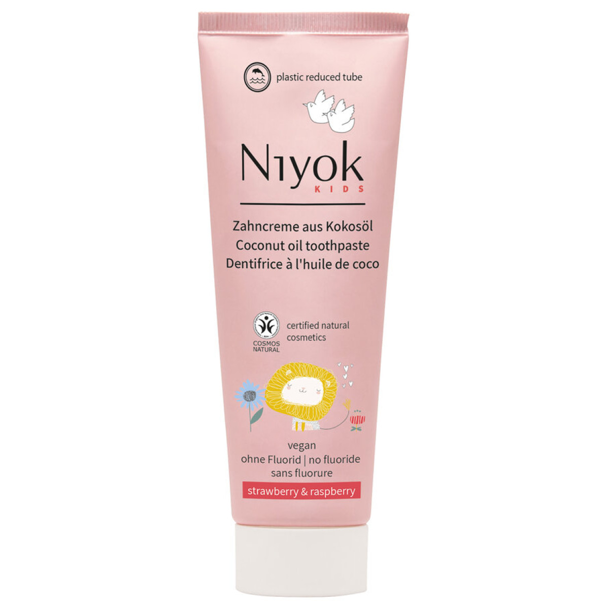 Zahncreme Kinder Erdbeere&Himbeere von Niyok | Bio, vegan...