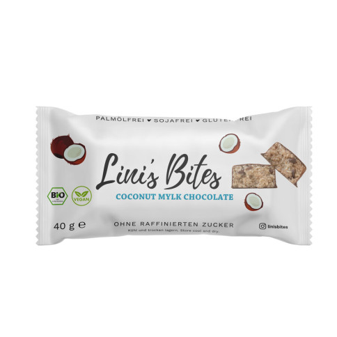 Coconut Mylk Chocolate Riegel Lini von Lini's Bites | Bio...