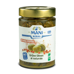 Grüne Oliven naturale Koriander Man von Mani | Bio, vegan...