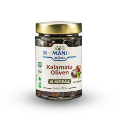 Kalamata Oliven natural o.Kern Mani von Mani | Bio, vegan...