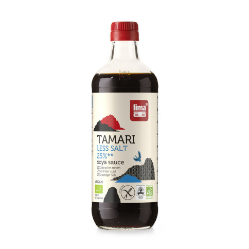 Tamari 25% weniger Salz Sojasauce von Lima | Bio, vegan...