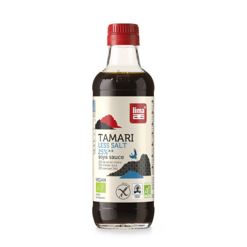 Tamari 25% weniger Salz Sojasauce von Lima | Bio, vegan...