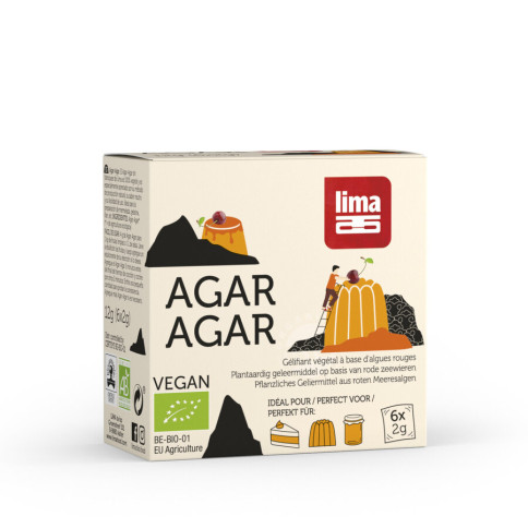 Agar Agar Pulver von Lima | Bio, vegan, laktosefrei | Bac...