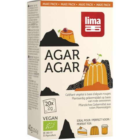 Agar-Agar Maxi Pack von Lima | Bio, vegan, laktosefrei...