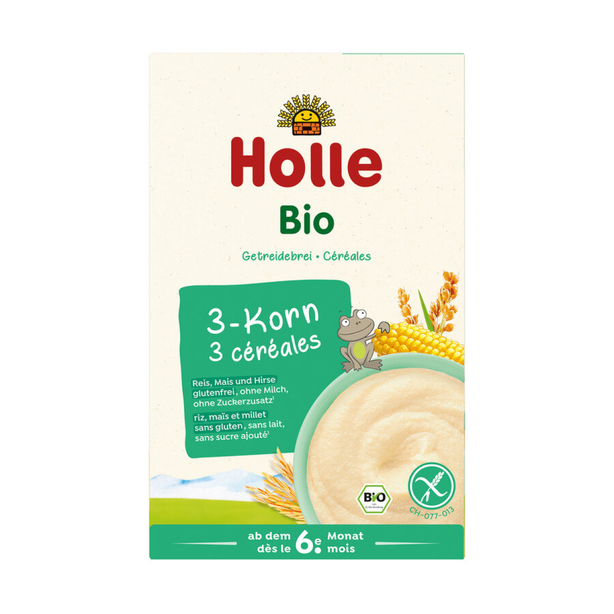 Vollkorngetreidebrei 3-Korn von Holle | Bio, vegan | Kind...