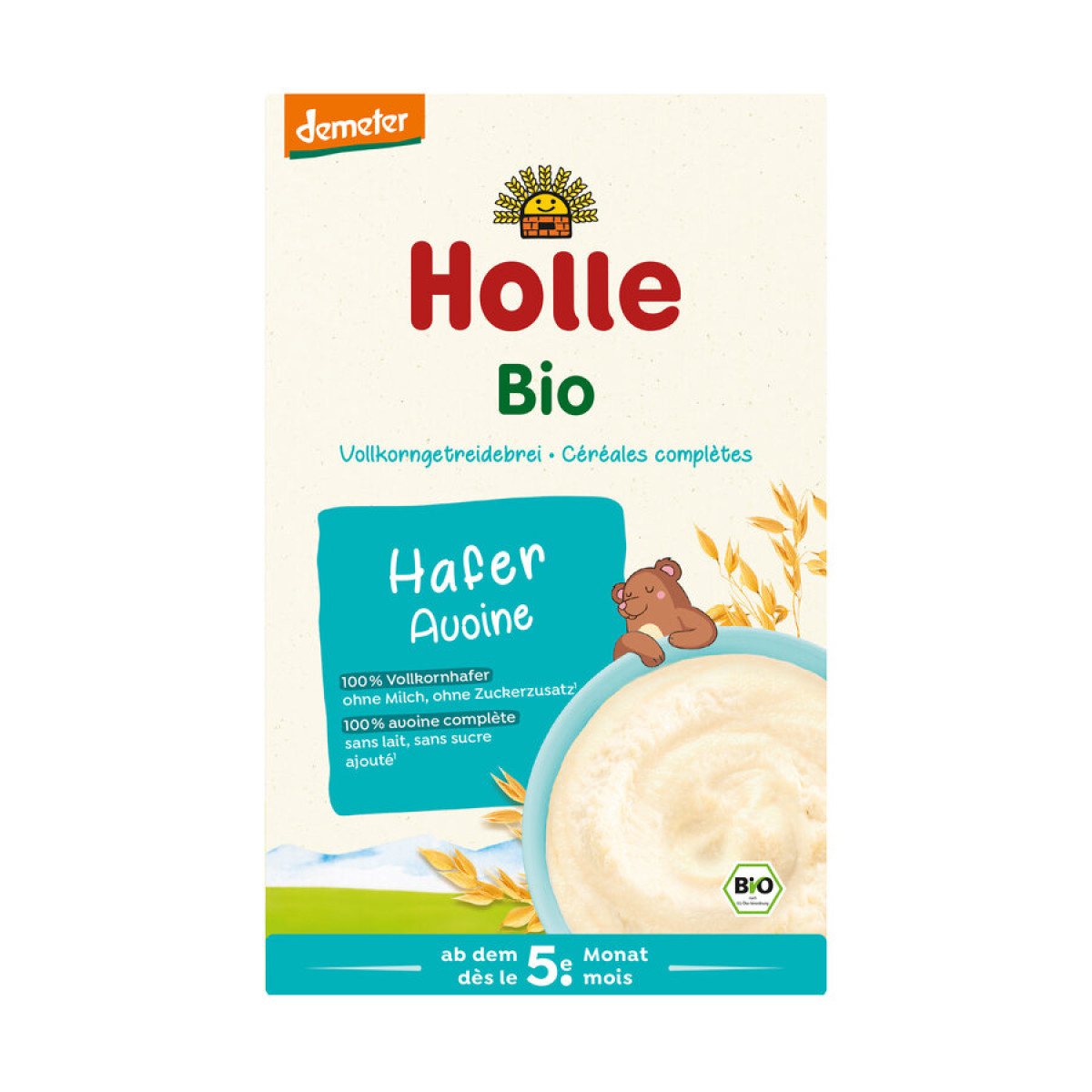 Vollkorngetreidebrei Hafer demeter von Holle | Bio, vegan...