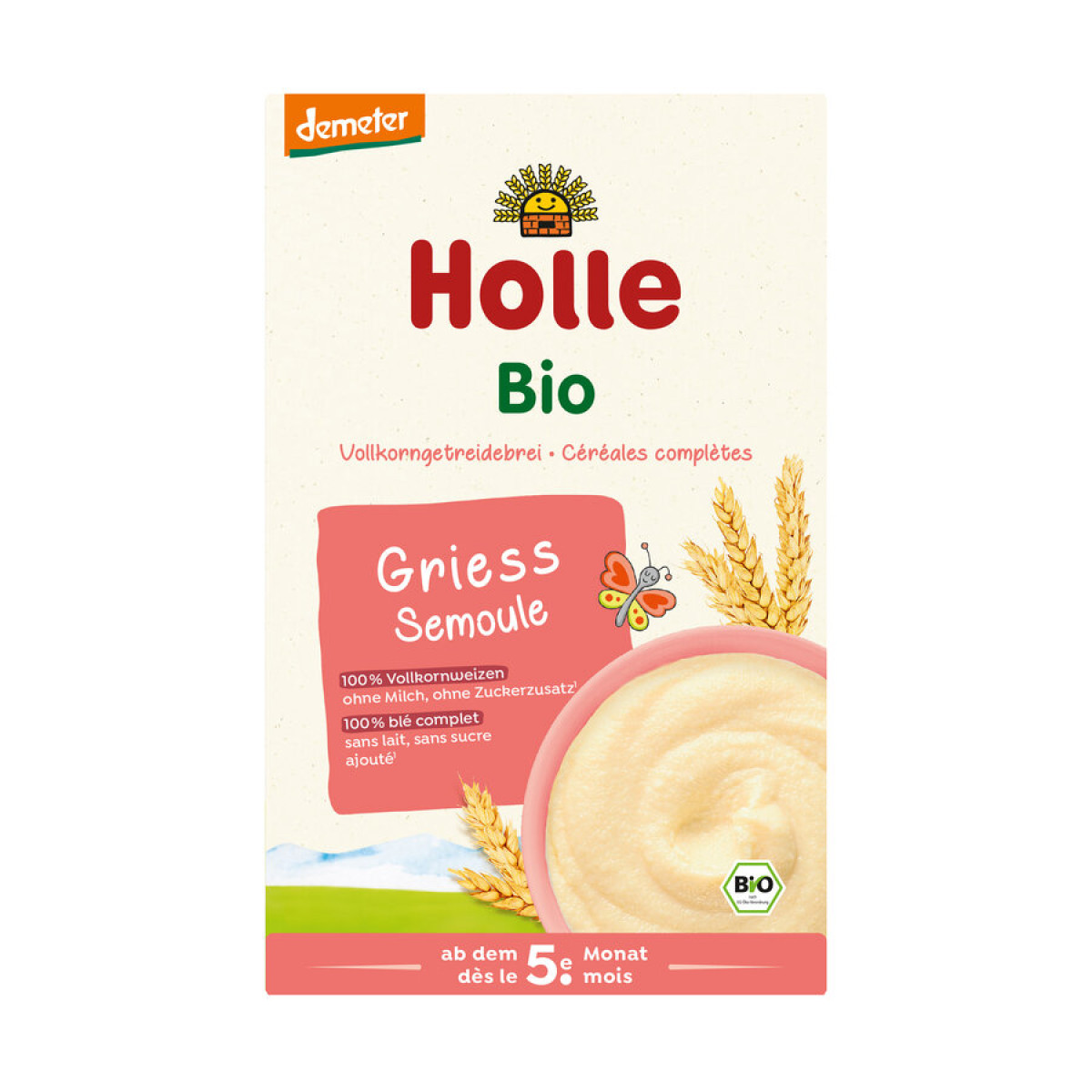 Vollkorngetreidebrei Griess demeter von Holle | Bio, vega...