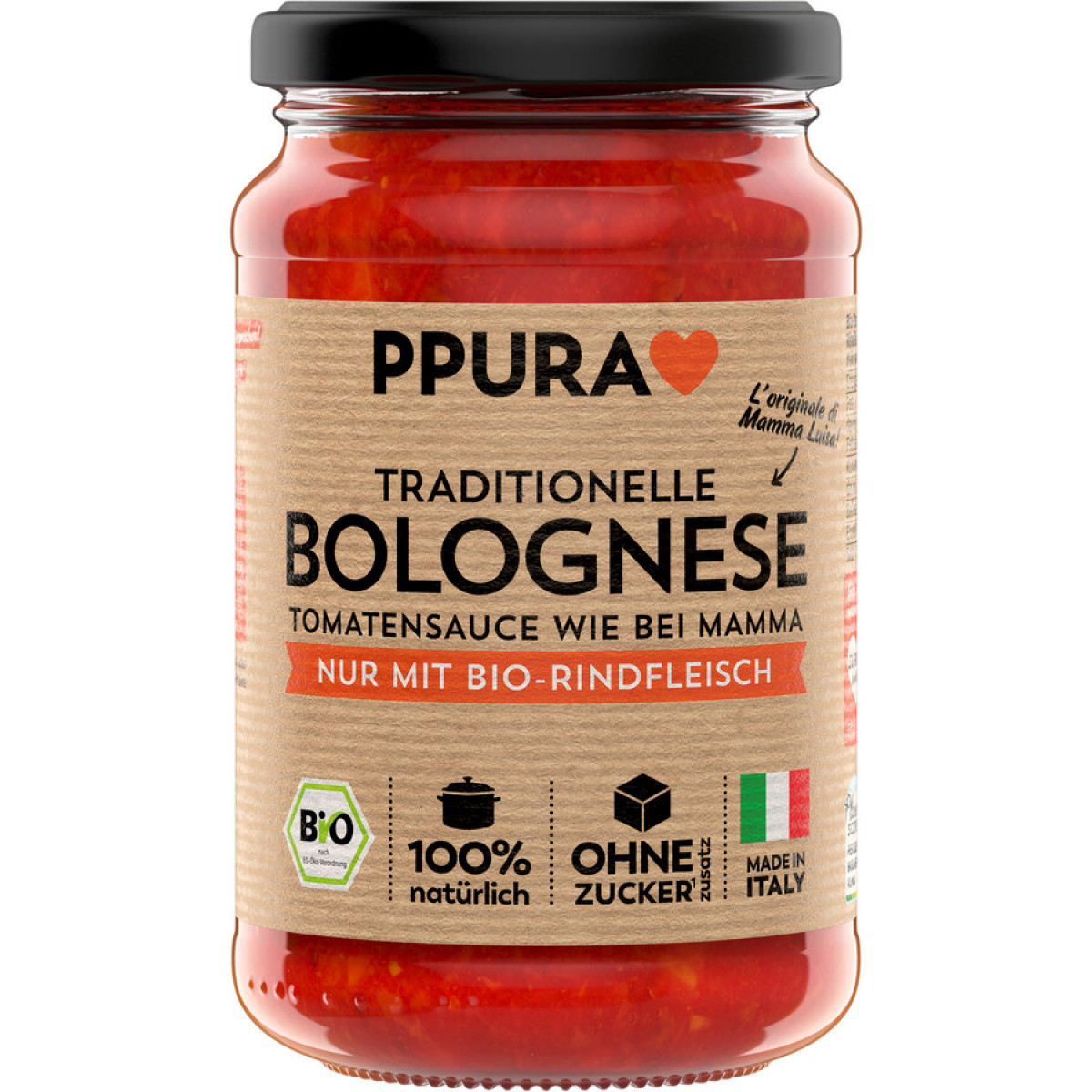 Sugo tradit.Bolognese mitRind Ppura von Ppura | Bio, lakt...
