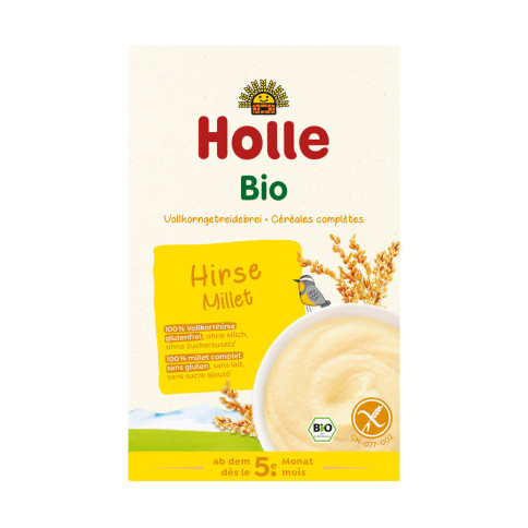 Vollkorngetreidebrei Hirse von Holle | Bio, vegan | Kinde...