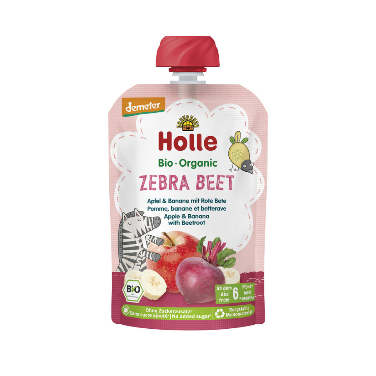Zebra Beet - Pouchy Apfel, Banane, von Holle | Bio, vegan...