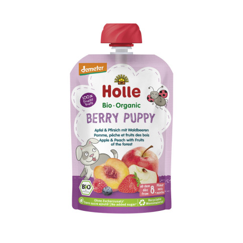Berry Puppy - Pouchy Apfel & Pfirsi von Holle | Bio, Deme...