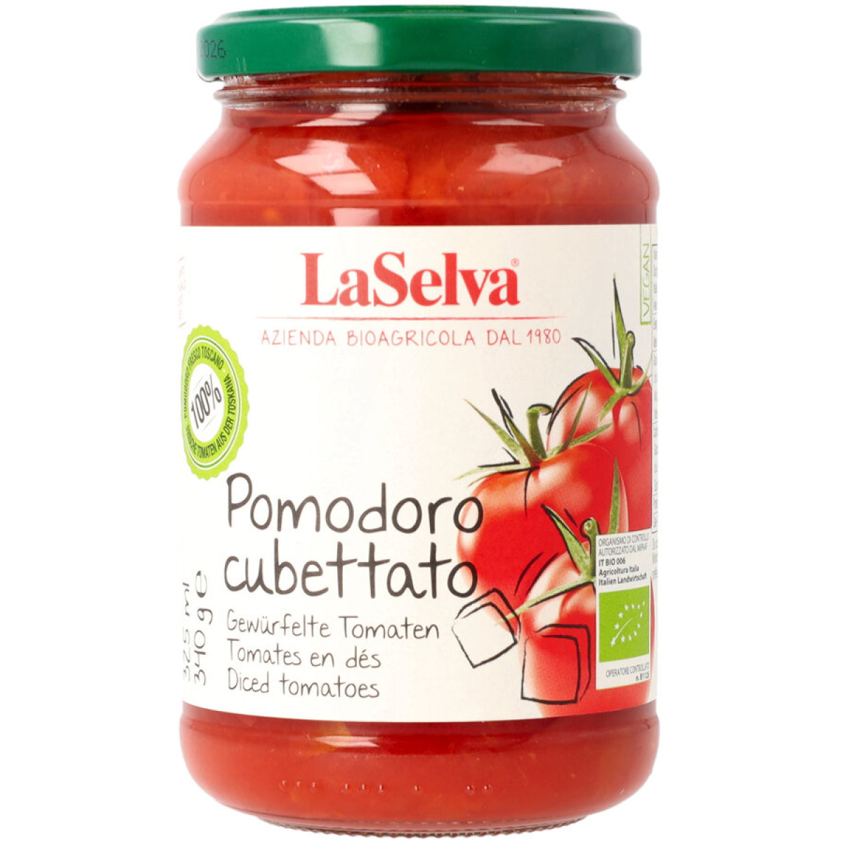 Pomodoro cubettato -gewürfelte Toma von LaSelva | Bio, ve...