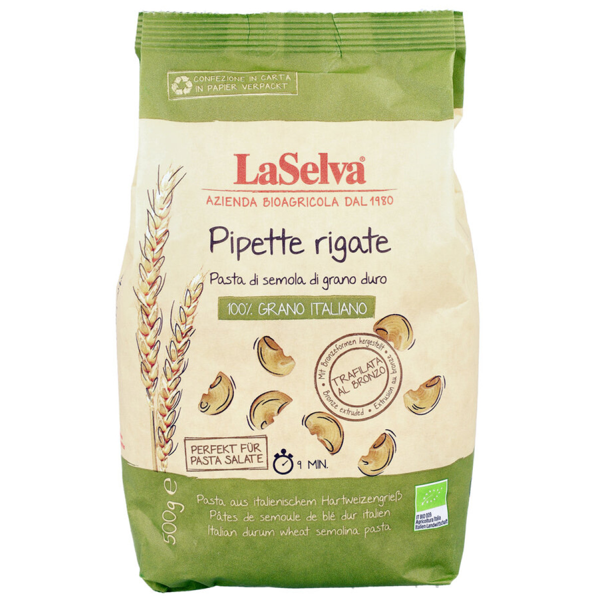 Pipette rigate aus Hartweizengrieß von LaSelva | Bio, veg...