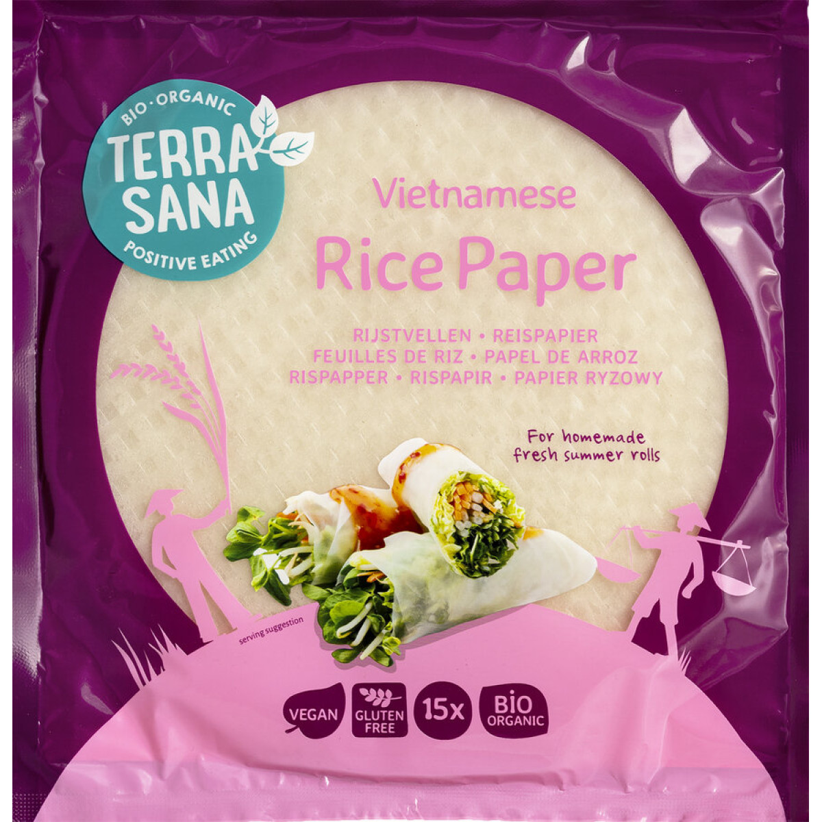 Reispapier (15 Stück) von Terrasana | Bio, vegan, laktose...