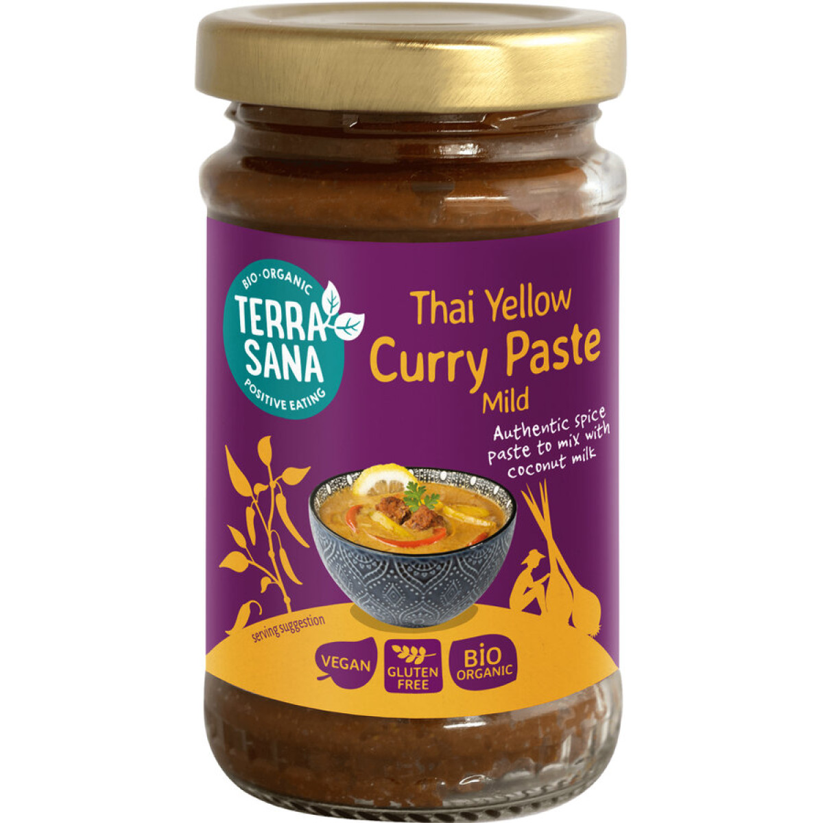 Gelbe Thai Curry Paste von Terrasana | Bio, vegan, laktos...