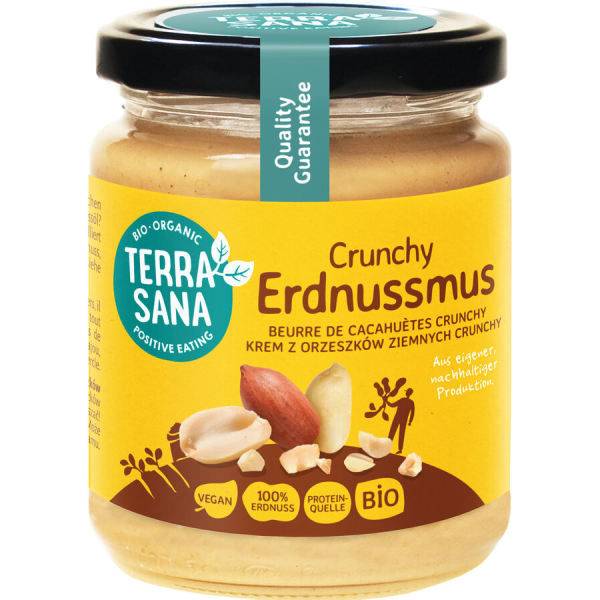 Erdnussmus Crunchy von Terrasana | Bio, vegan, laktosefre...