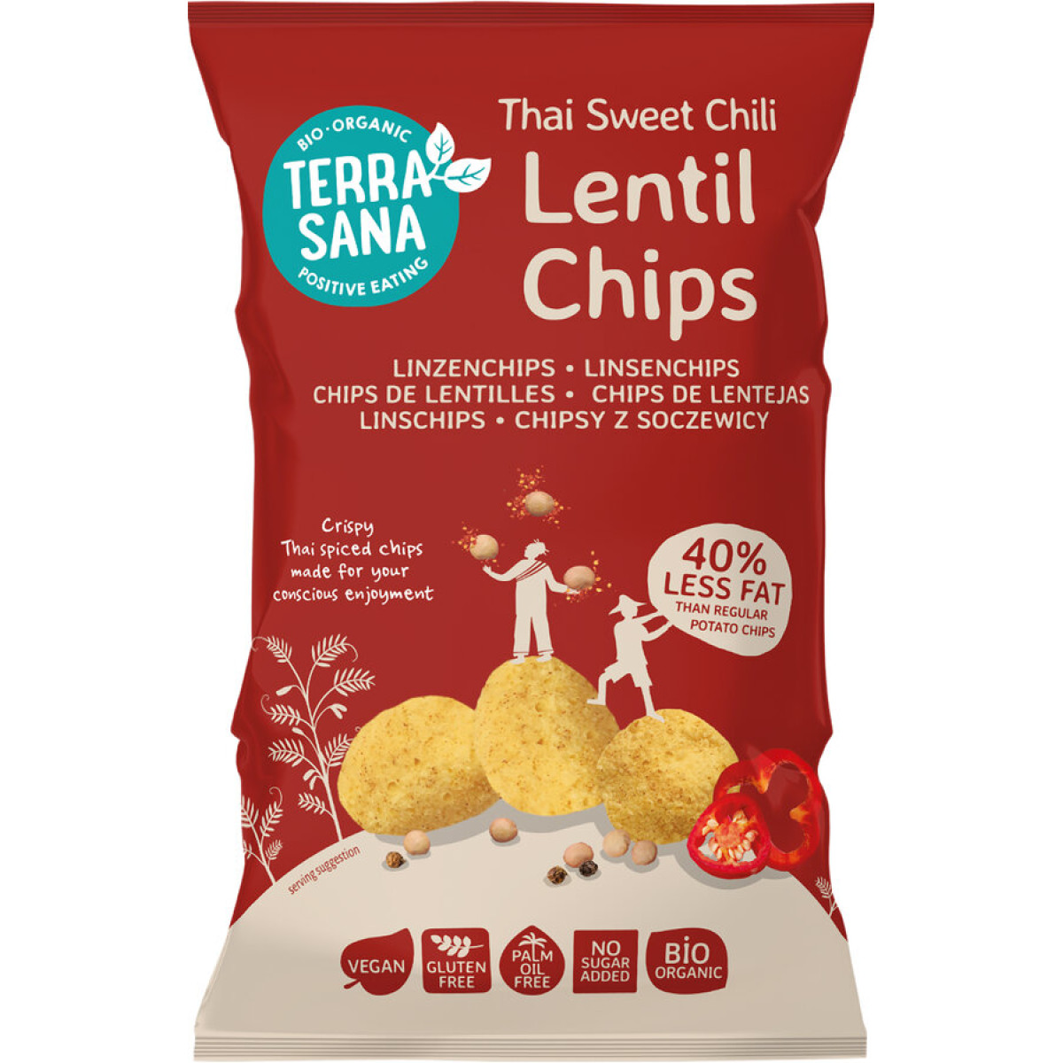 Linsenchips Thai Sweet Chili von Terrasana | Bio, vegan...