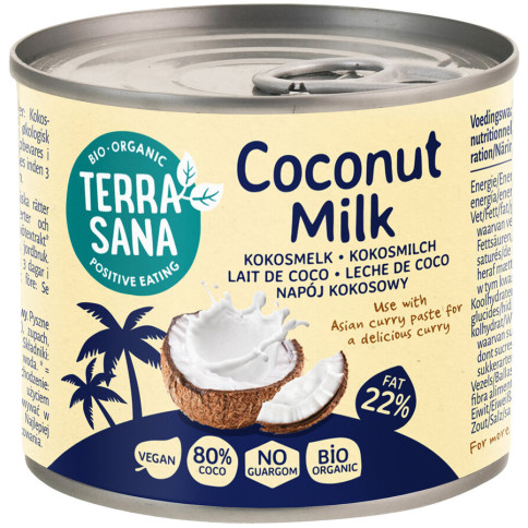 Kokosmilch 22% Fett von Terrasana | Bio, vegan, laktosefr...