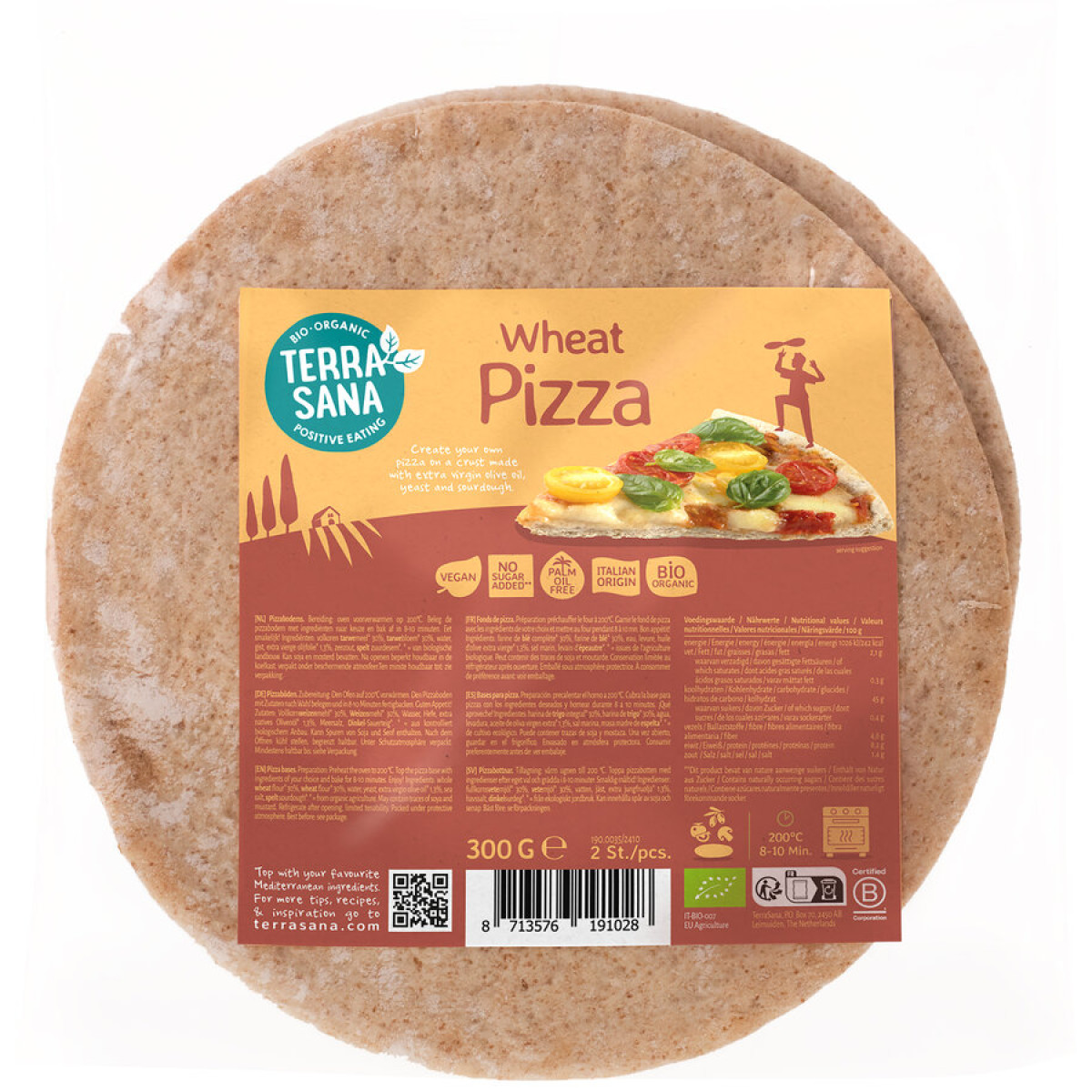 Pizzaböden 2er Pckg. von Terrasana | Bio, vegan, laktosef...