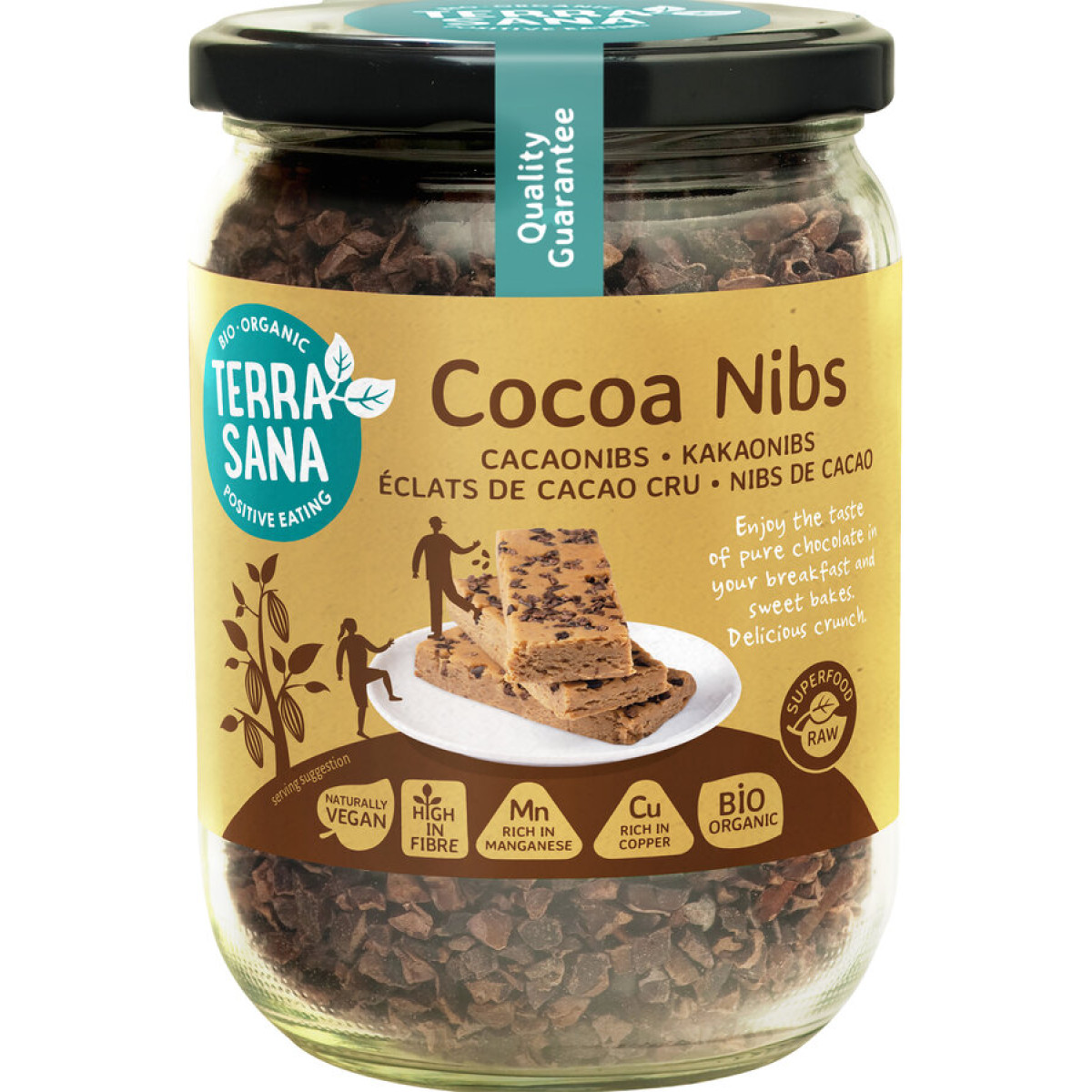 Kakao Nibs RAW von Terrasana | Bio, vegan | Tee & Kaffee...