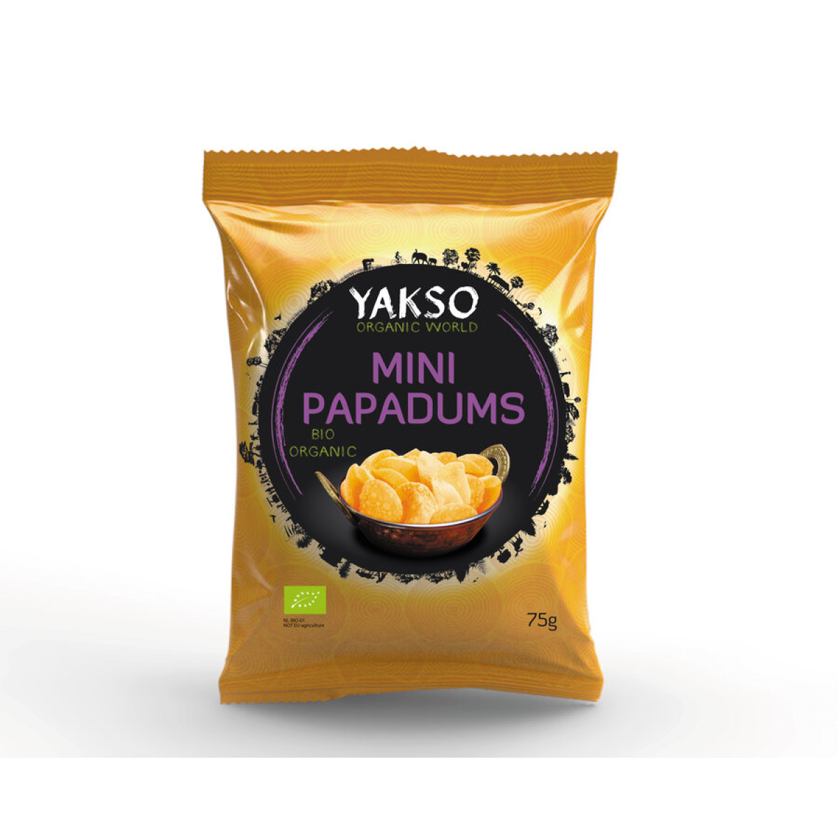 Mini Papadums Yakso von Yakso | Bio, vegan, laktosefrei...
