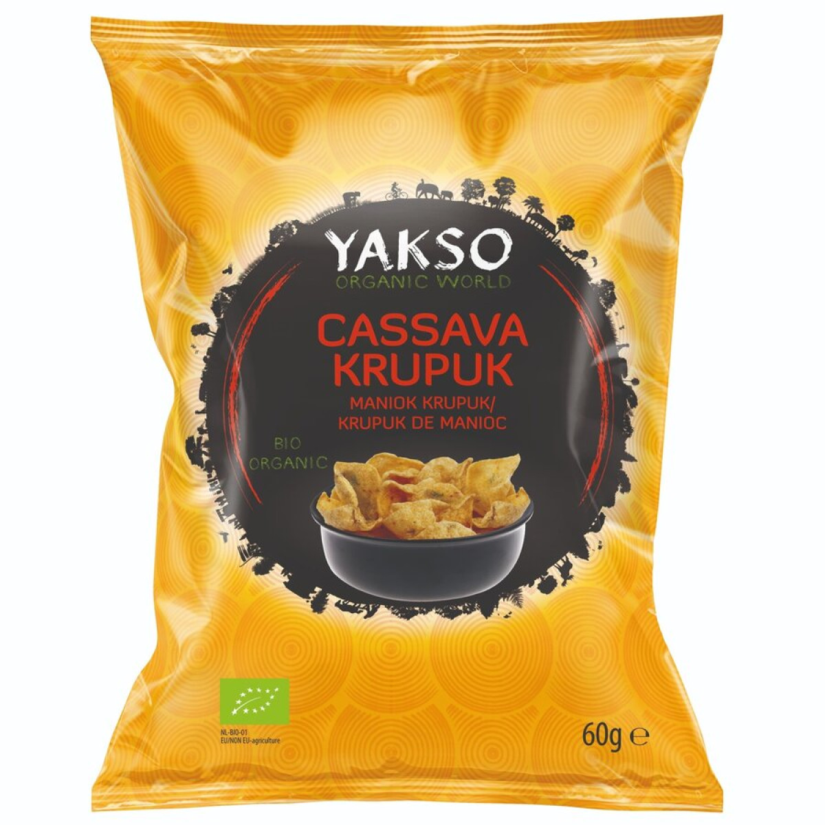 Cassava (Maniok) Krupuk Chips Yakso von Yakso | Bio, vega...