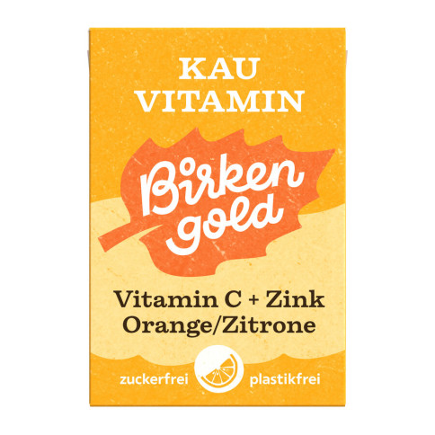 Kaugummi Vitamin C + Zink konv. von Birkengold | vegan, l...