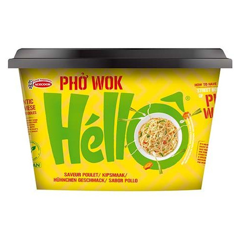 ACECOOK Instantnudeln Hühnchen Pho Wok Schüssel 76 g