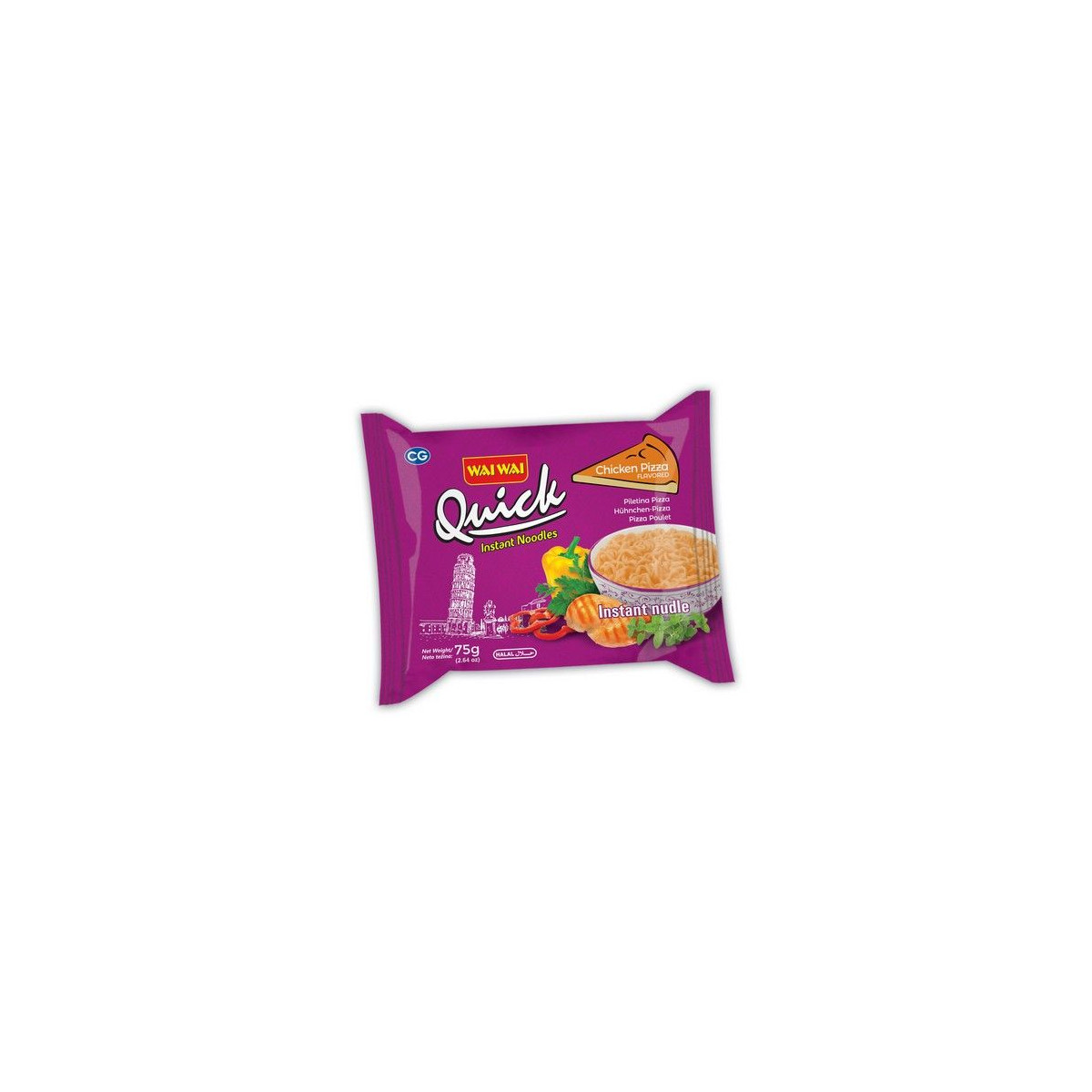 WAI WAI Instantnudeln Hühnchen Pizza 75 g