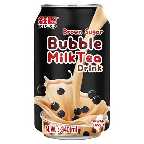 RICO Bubble Milk Tea-Getränk Brauner Zucker 340 ml