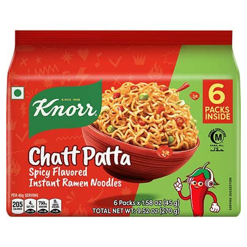 KNORR Instantnudeln Chatt Patta 6er-Pack 45 g