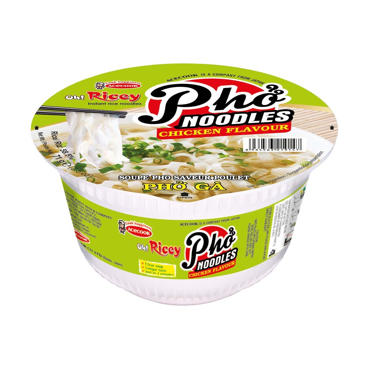 OR Instant Glasnudeln Huhn Schüssel ACECOOK Nudeln & Instantprodukte online günstig kaufen im Shop für B2B Kunden