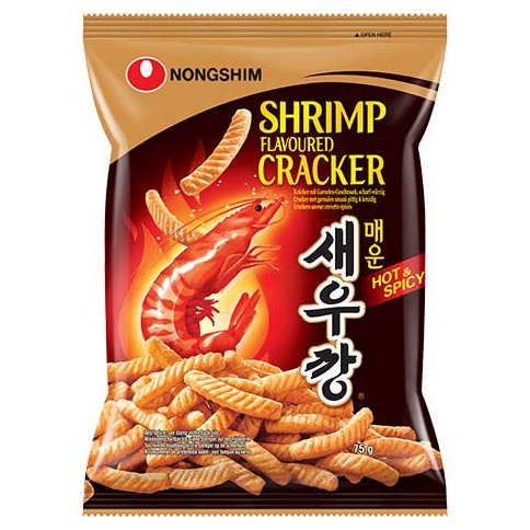 NONGSHIM Kräcker mit Garnelen-Geschmack Scharf 75 g