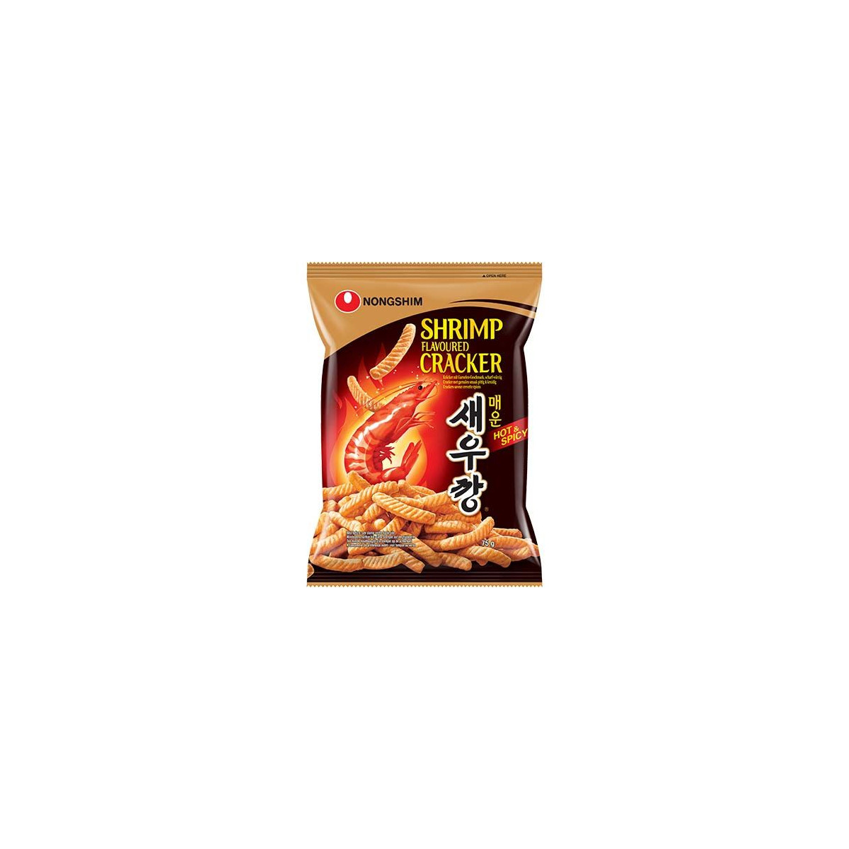 NONGSHIM Kräcker mit Garnelen-Geschmack Scharf 75 g