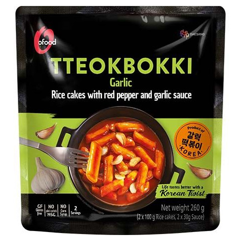 O'FOOD Topokki mit Chili & Knoblauchsoße 260 g