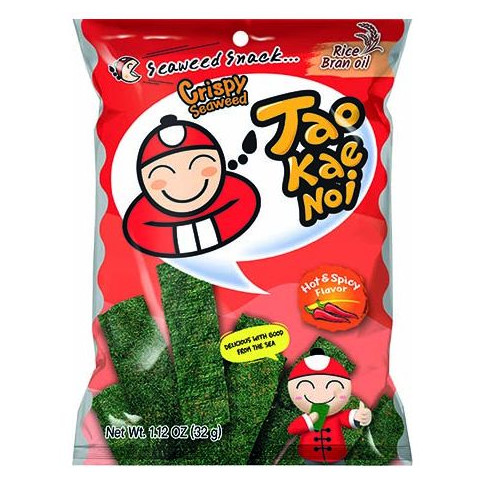 TAO KAE NOI Seetang Snack Crispy Hot & Spicy 32 g