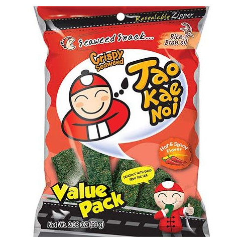 TAO KAE NOI Seetang Snack Hot & Spicy 59 g